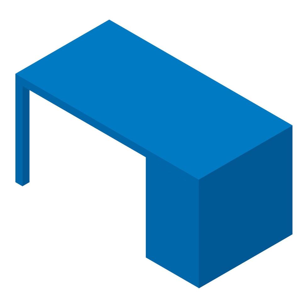 blaues Desktop-Symbol, isometrischer Stil vektor