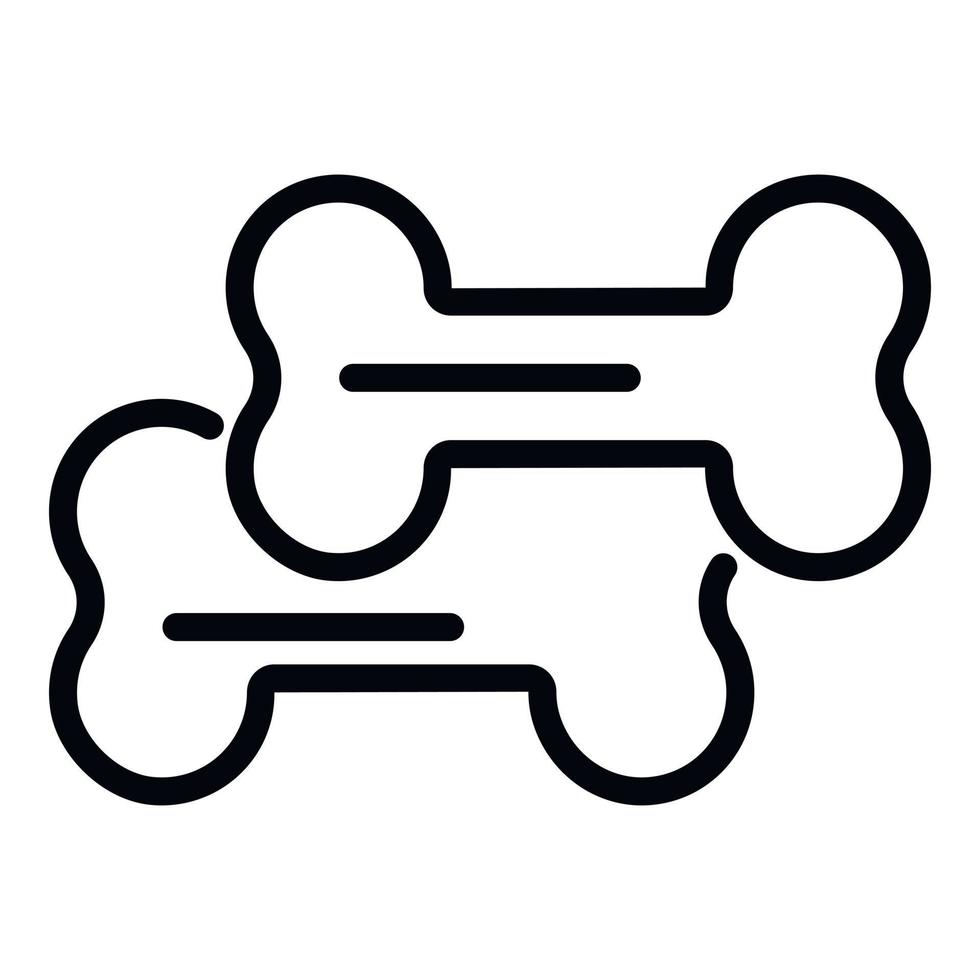 Hundeknochen-Symbol, Umrissstil vektor