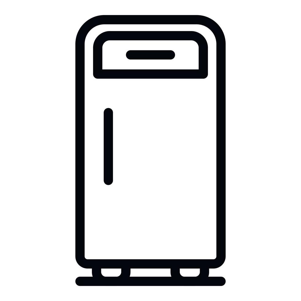 Retro-Kühlschrank-Symbol, Umrissstil vektor
