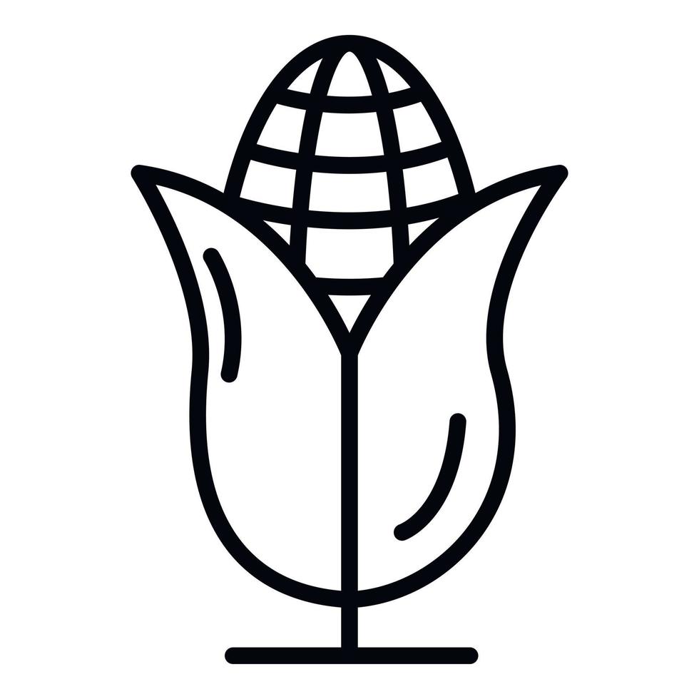 Bauernhof-Mais-Symbol, Umriss-Stil vektor