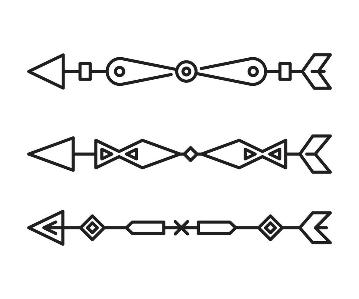 Pfeile Dekoration Strichzeichnungen Illustration vektor