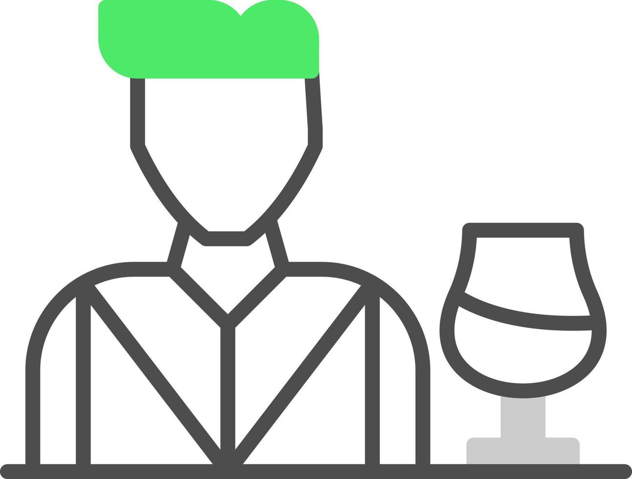 Barkeeper kreatives Icon-Design vektor