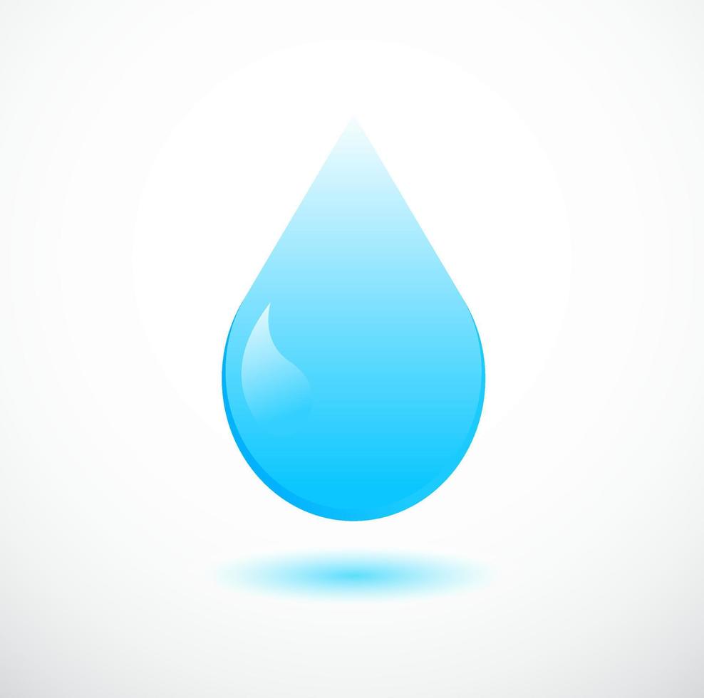 blauer Wassertropfen isolierte Symbolvektorillustration vektor