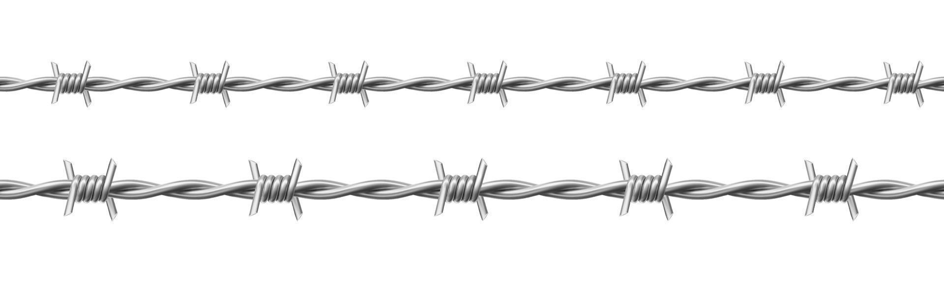 stål taggtråd uppsättning, vriden tråd med taggar vektor