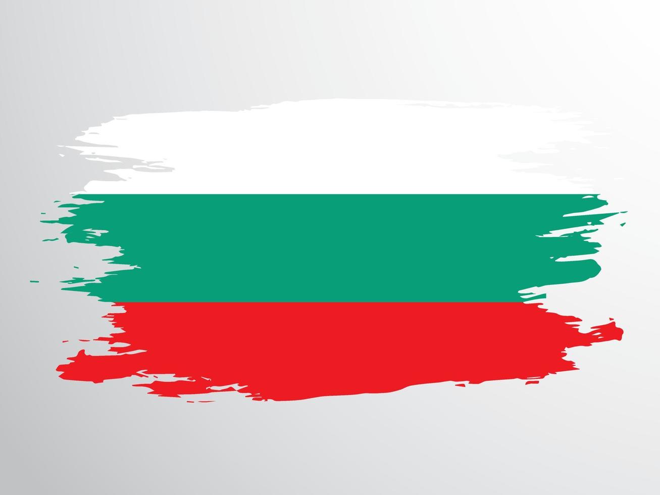 Flagge von Bulgarien mit einem Pinsel gemalt vektor