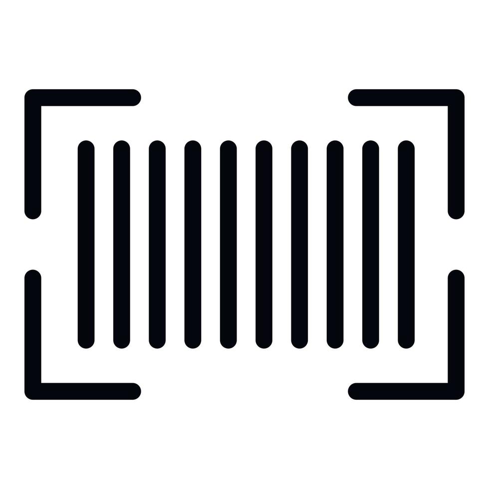 Barcode-Symbol scannen, Umrissstil vektor