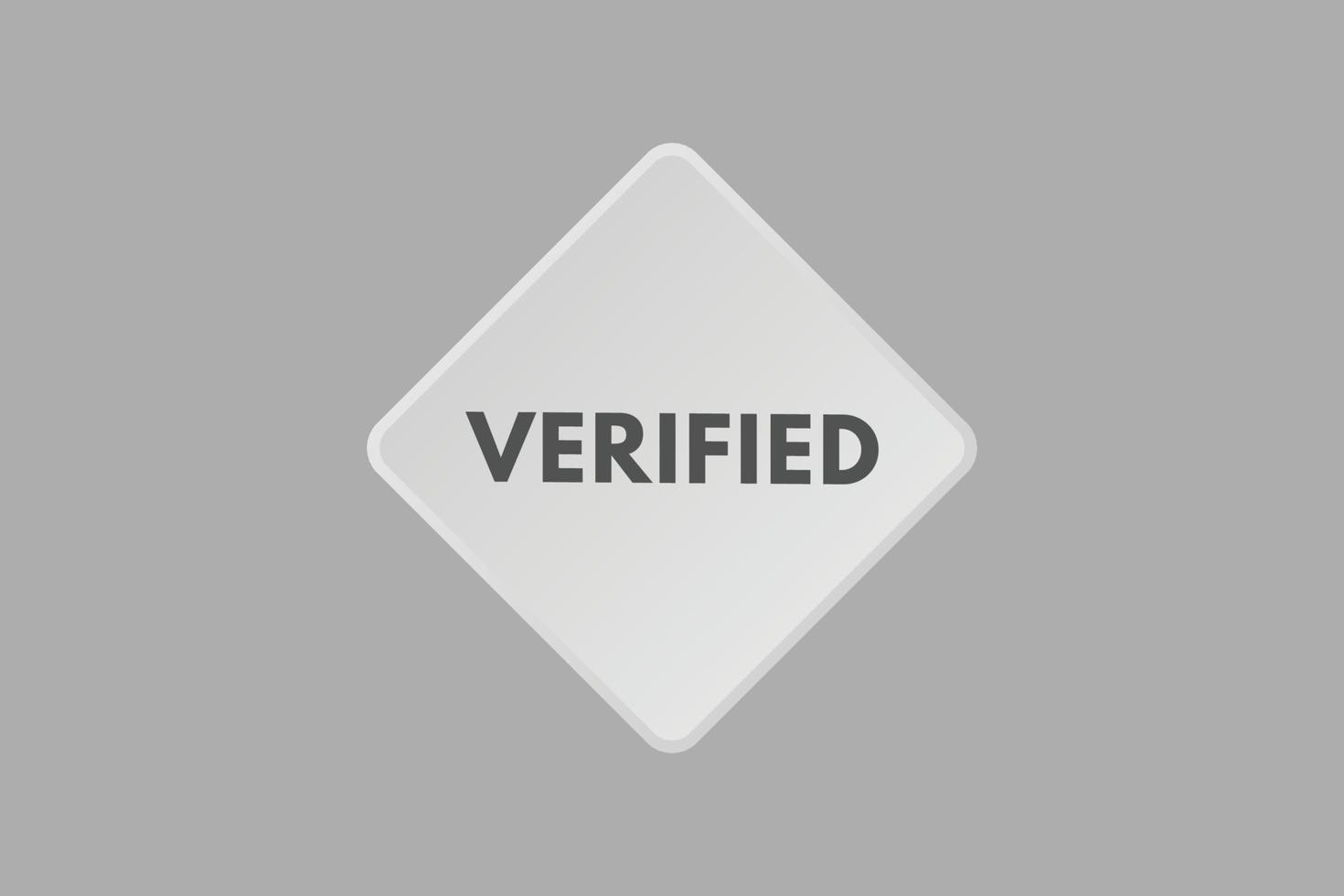 verified text knapp. verified tecken ikon märka klistermärke webb knappar vektor
