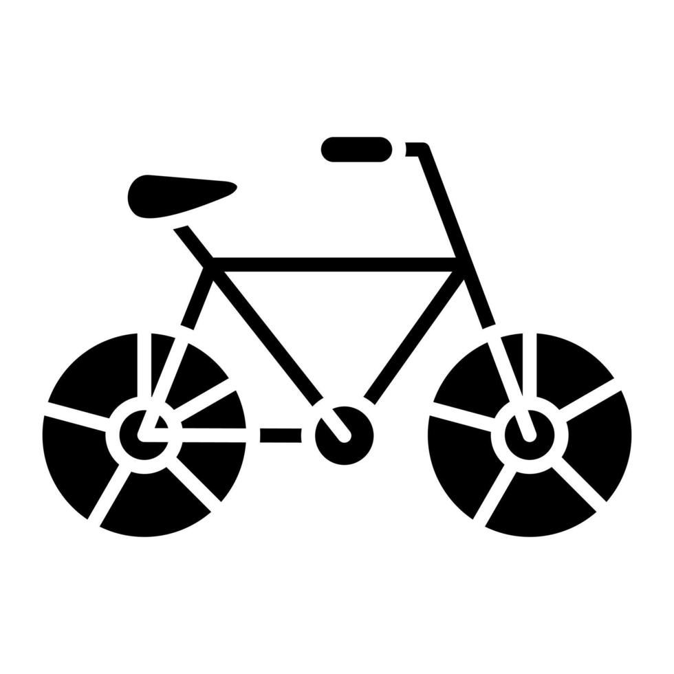 Fahrrad-Glyphe-Symbol vektor