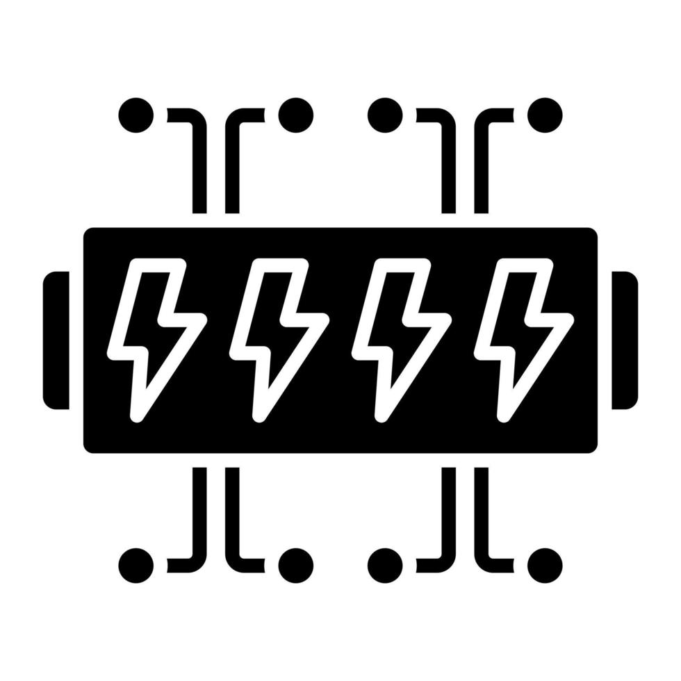 intelligentes Energie-Glyphen-Symbol vektor