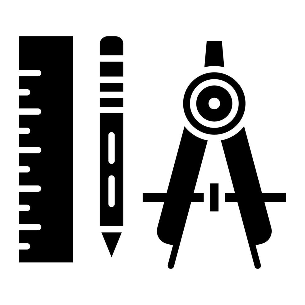 geometri verktyg glyf ikon vektor