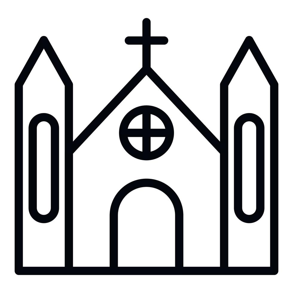 Jesus kyrka ikon, översikt stil vektor