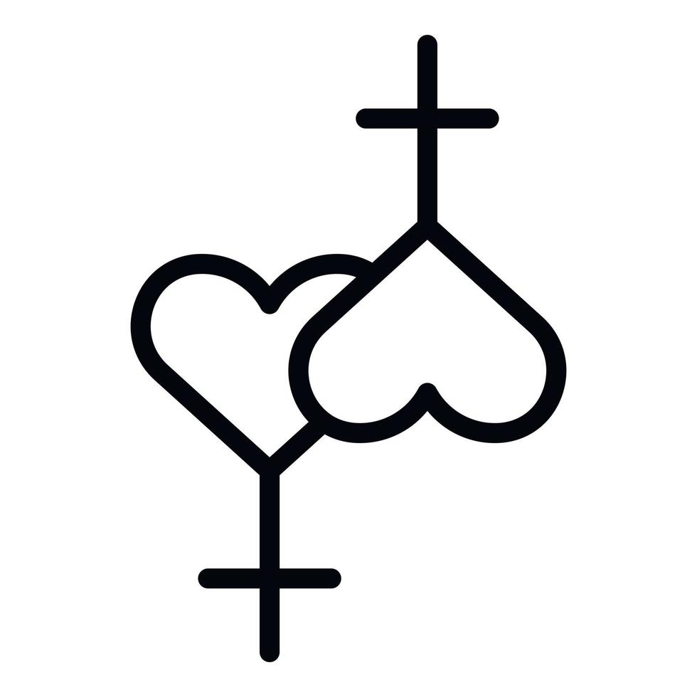 smekmånad kärlek ikon, översikt stil vektor
