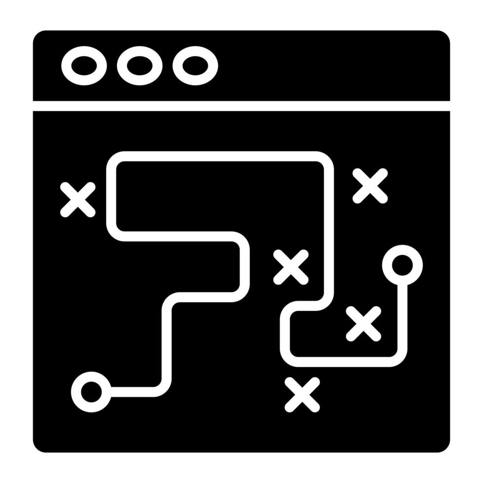 Glyphensymbol für digitale Strategie vektor