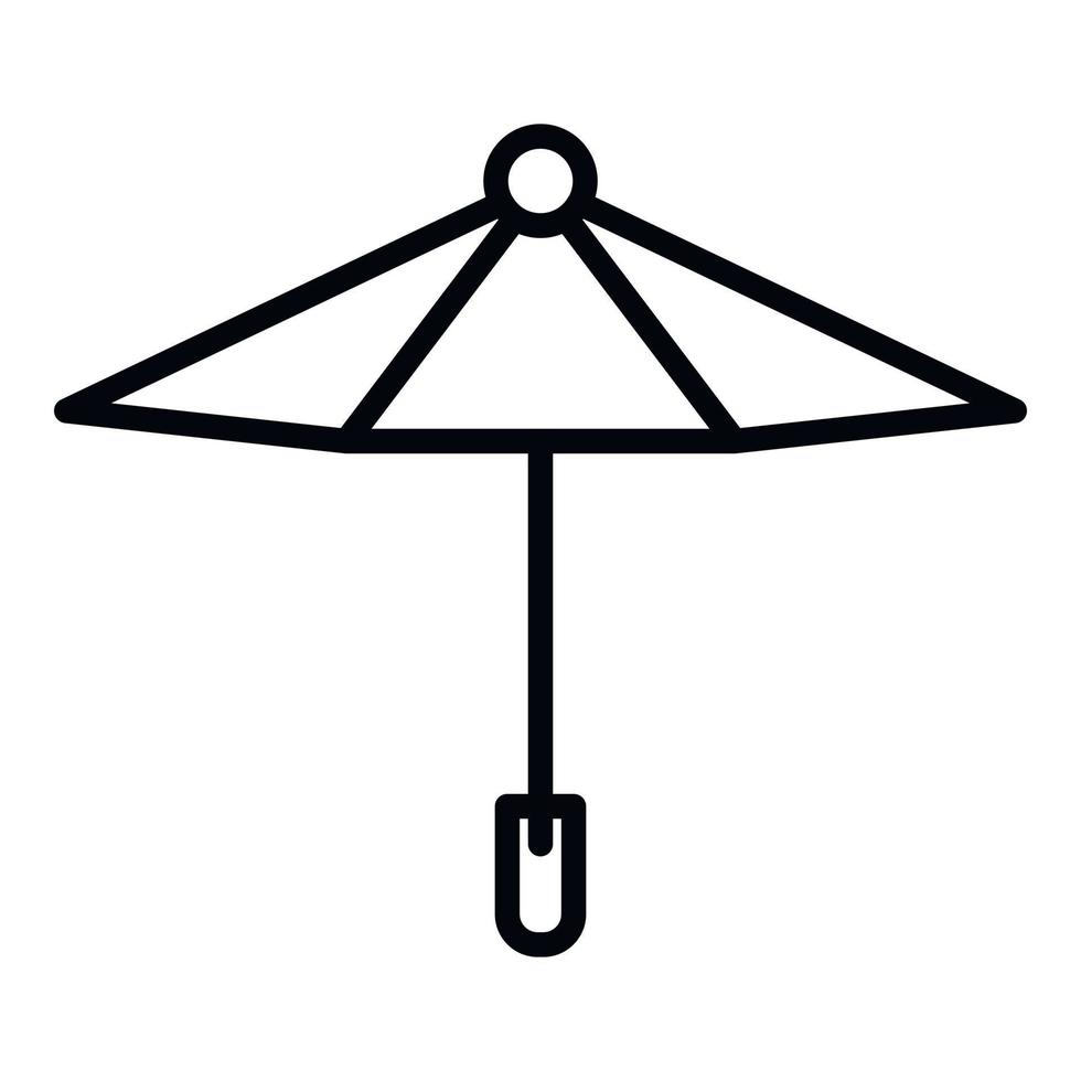 barn paraply ikon, översikt stil vektor