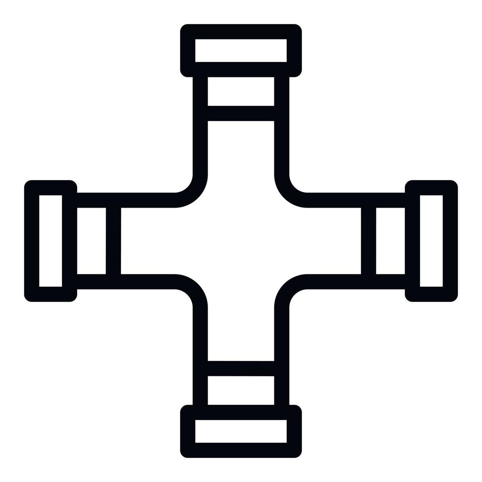 Querrohr-Symbol, Umrissstil vektor