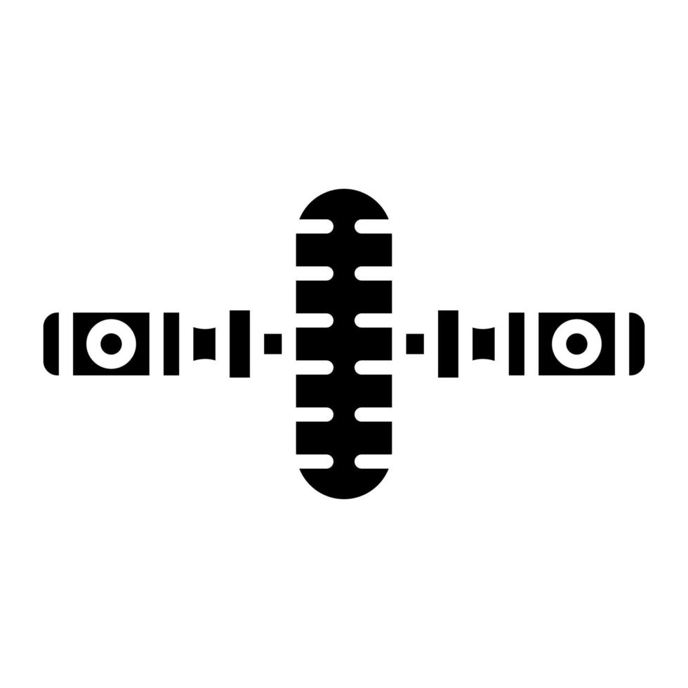 Glyphen-Symbol für das Fitnessstudio vektor