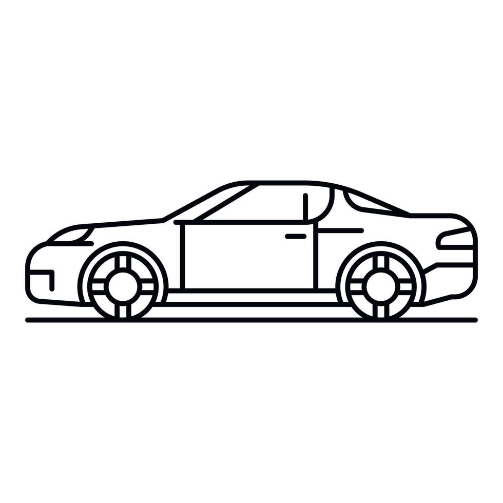 Sport-Cabriolet-Symbol, Umrissstil vektor