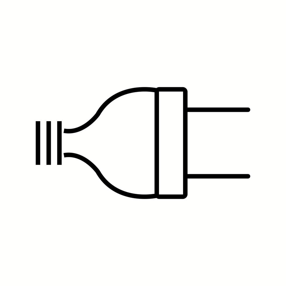 einzigartiges Vektorsymbol für die elektrische Steckerleitung vektor