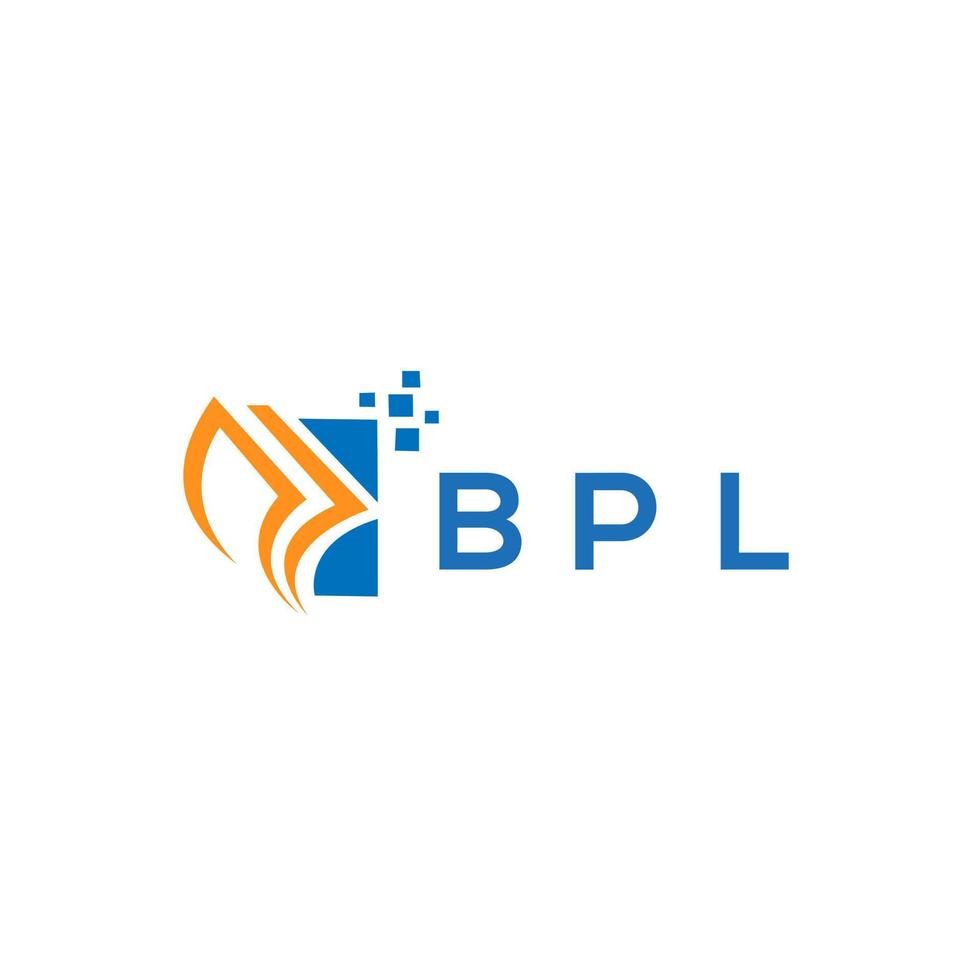 bpl kreditera reparera bokföring logotyp design på vit bakgrund. bpl kreativ initialer tillväxt Graf brev logotyp begrepp. bpl företag finansiera logotyp design. vektor