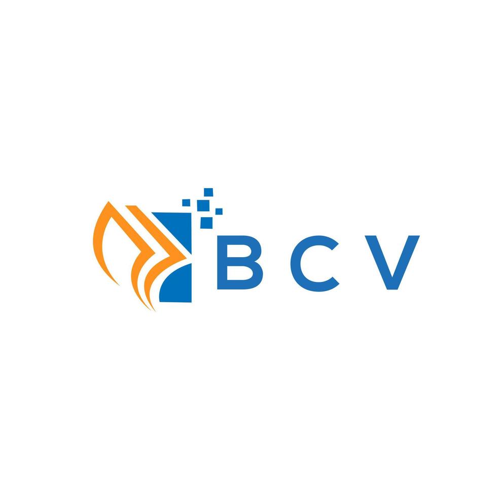 bcv kreditera reparera bokföring logotyp design på vit bakgrund. bcv kreativ initialer tillväxt Graf brev logotyp begrepp. bcv företag finansiera logotyp design. vektor