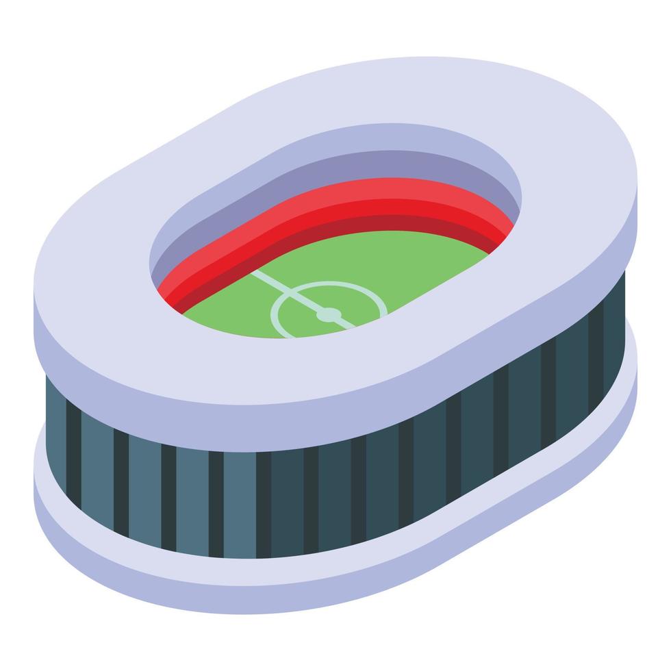 fotboll stadion ikon, isometrisk stil vektor