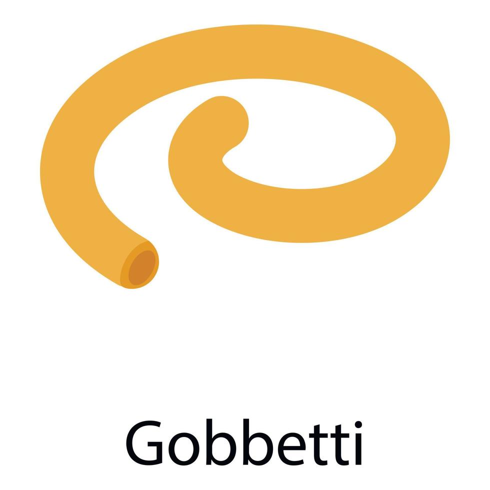 Gobbetti-Pasta-Ikone, isometrischer Stil vektor