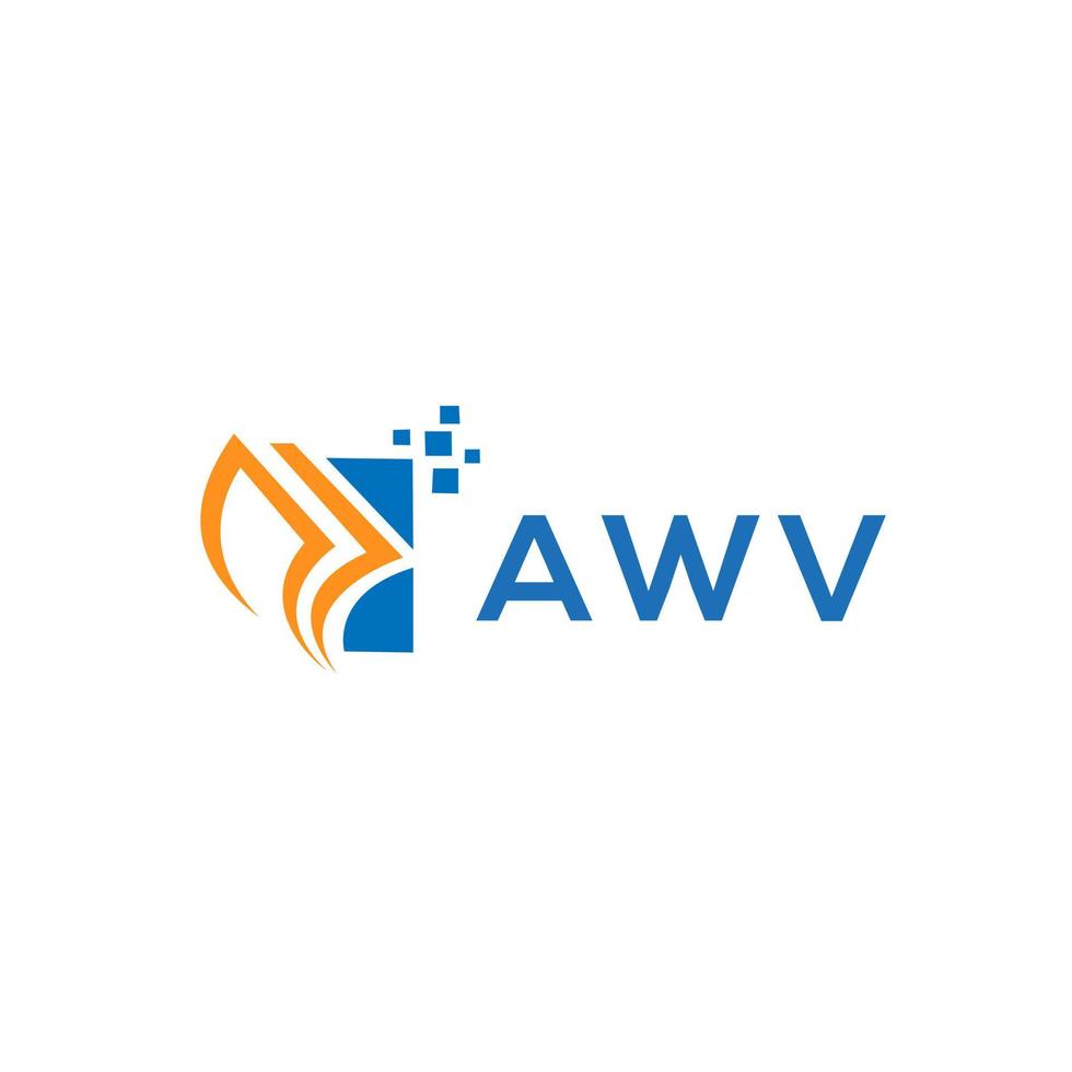 awv-kreditreparatur-buchhaltungslogodesign auf weißem hintergrund. awv kreative initialen wachstumsdiagramm brief logo konzept. awv Business Finance-Logo-Design. vektor