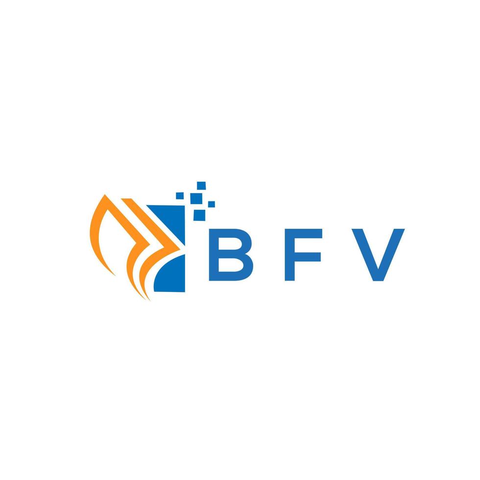 bfv-Kreditreparatur-Buchhaltungslogodesign auf weißem Hintergrund. bfv kreative initialen wachstumsdiagramm brief logo konzept. bfv Business Finance Logo-Design. vektor