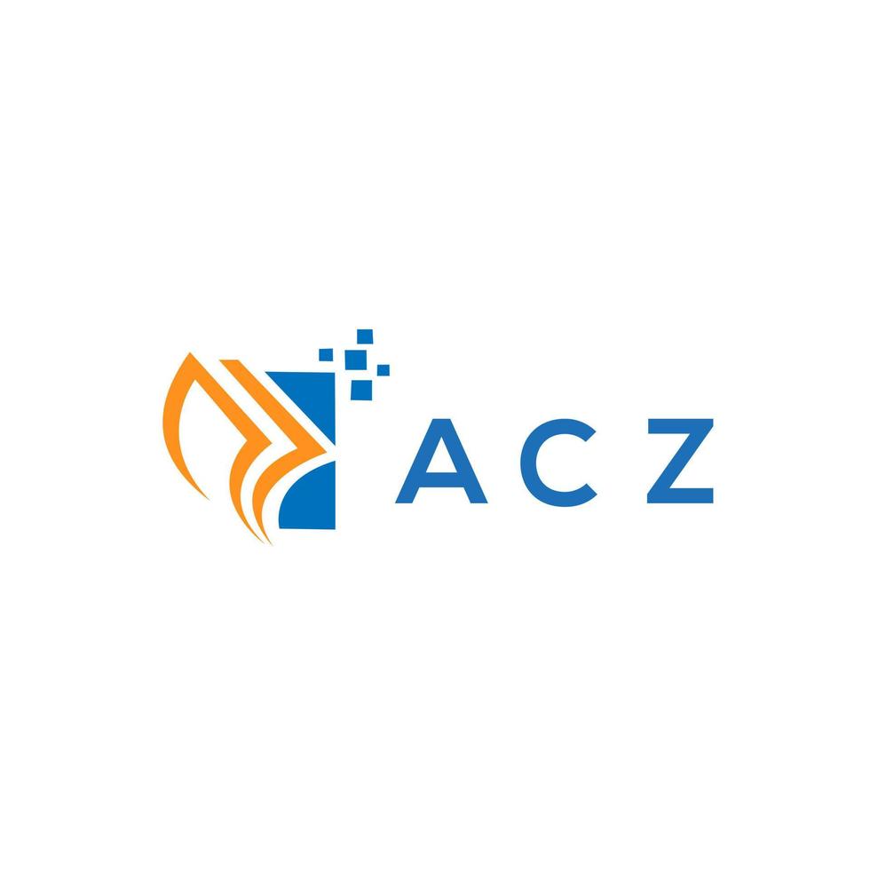 acz-Kreditreparatur-Buchhaltungslogodesign auf weißem Hintergrund. acz kreative initialen wachstumsdiagramm brief logo konzept. acz Business Finance Logo-Design. vektor