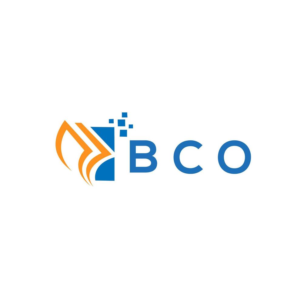 bco kreditera reparera bokföring logotyp design på vit bakgrund. bco kreativ initialer tillväxt Graf brev logotyp begrepp. bco företag finansiera logotyp design. vektor
