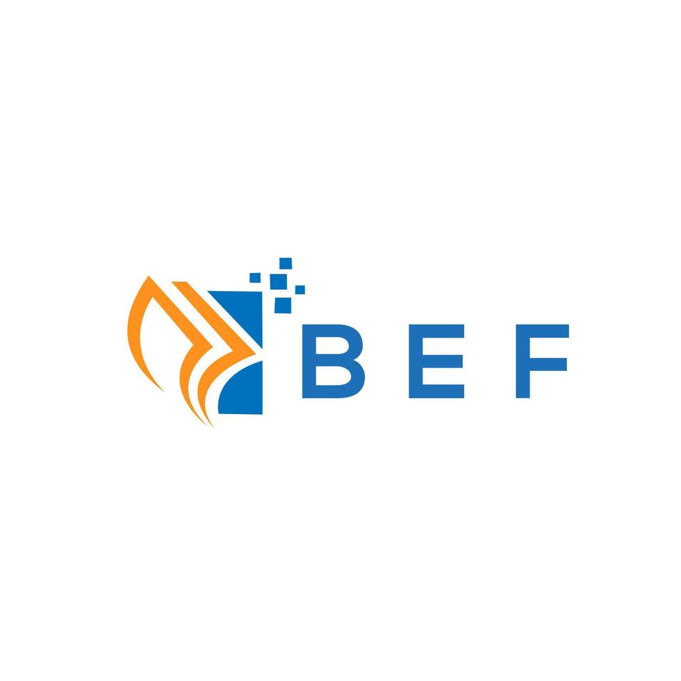 bef kredit reparatur buchhaltung logo design auf weißem hintergrund. bef kreative initialen wachstumsdiagramm brief logo konzept. bef Business Finance-Logo-Design. vektor