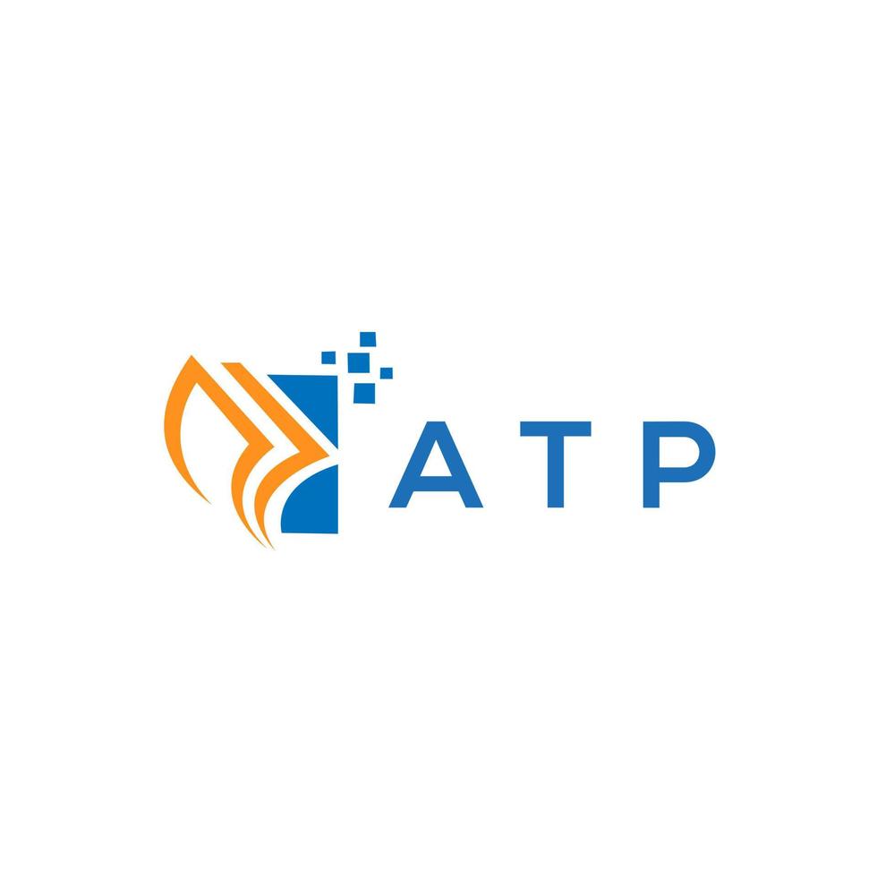 ATP-Kreditreparatur-Buchhaltungslogodesign auf weißem Hintergrund. atp kreative initialen wachstumsdiagramm brief logo konzept. ATP Business Finance Logo-Design. vektor