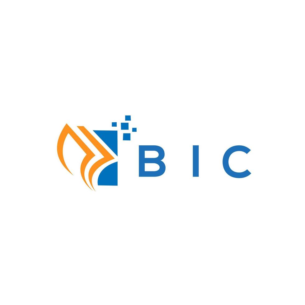 bic-kreditreparaturbuchhaltungslogodesign auf weißem hintergrund. bic kreative initialen wachstumsdiagramm brief logo konzept. bic Business Finance Logo-Design. vektor