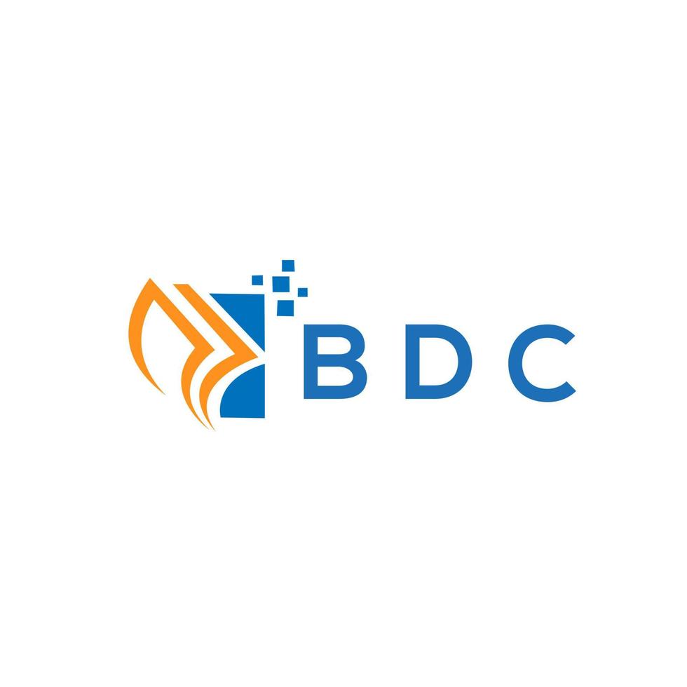 bdc-Kreditreparatur-Buchhaltungslogodesign auf weißem Hintergrund. bdc kreative initialen wachstumsdiagramm brief logo konzept. bdc Business Finance Logo-Design. vektor
