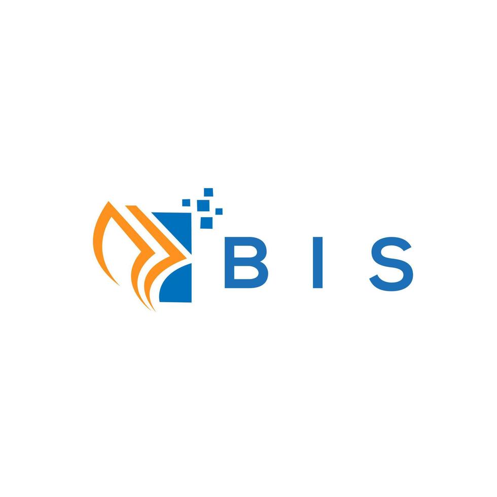 Bis-Kreditreparatur-Buchhaltungslogodesign auf weißem Hintergrund. bis kreative initialen wachstumsdiagramm brief logo konzept. bis Business Finance Logo-Design. vektor