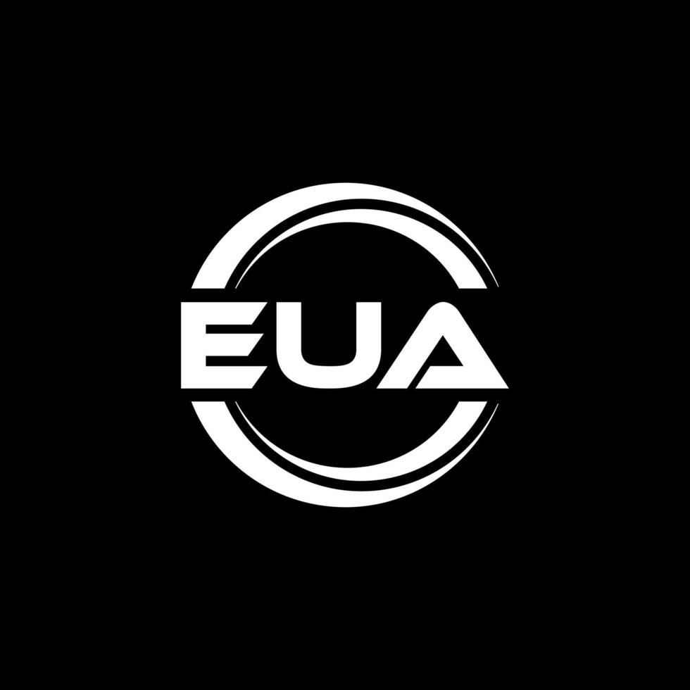 eua-brief-logo-design in der illustration. Vektorlogo, Kalligrafie-Designs für Logo, Poster, Einladung usw. vektor