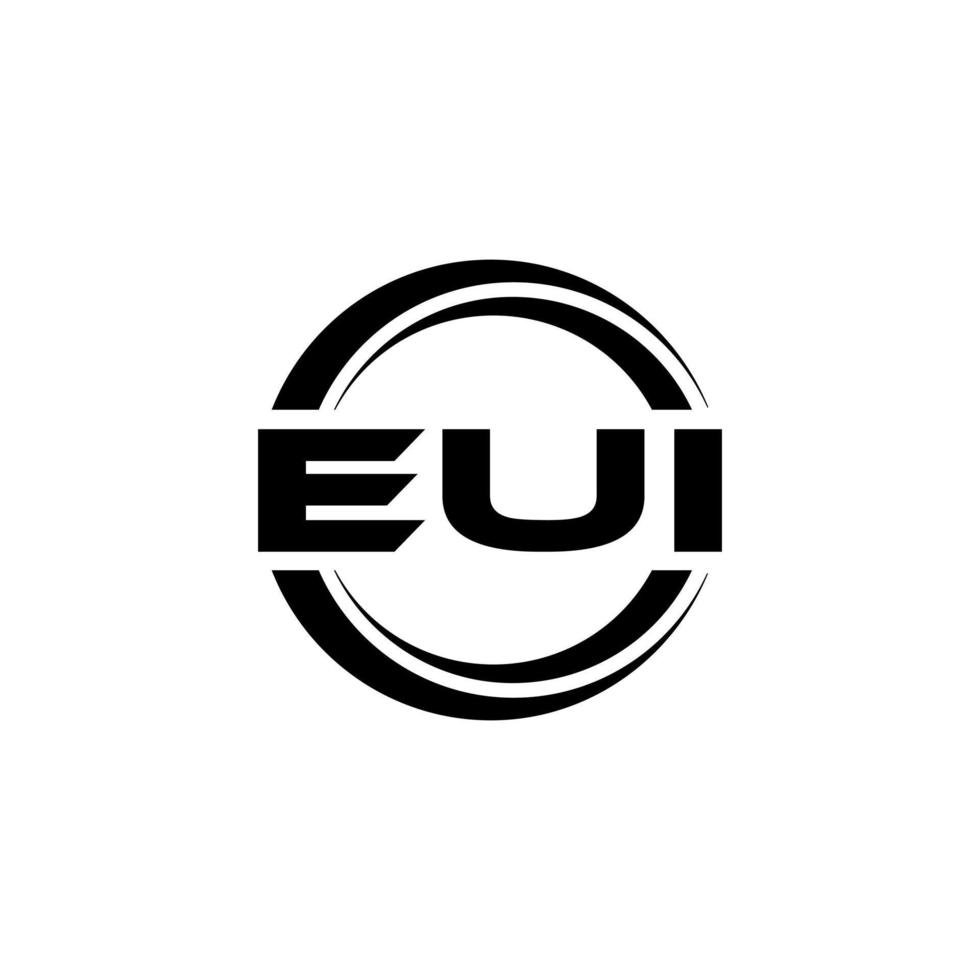 eui brev logotyp design i illustration. vektor logotyp, kalligrafi mönster för logotyp, affisch, inbjudan, etc.