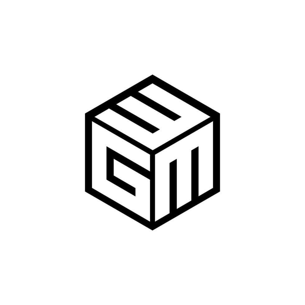 Gmw-Brief-Logo-Design in Abbildung. Vektorlogo, Kalligrafie-Designs für Logo, Poster, Einladung usw. vektor