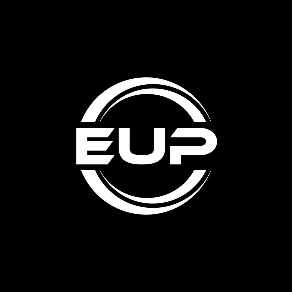 eup brev logotyp design i illustration. vektor logotyp, kalligrafi mönster för logotyp, affisch, inbjudan, etc.