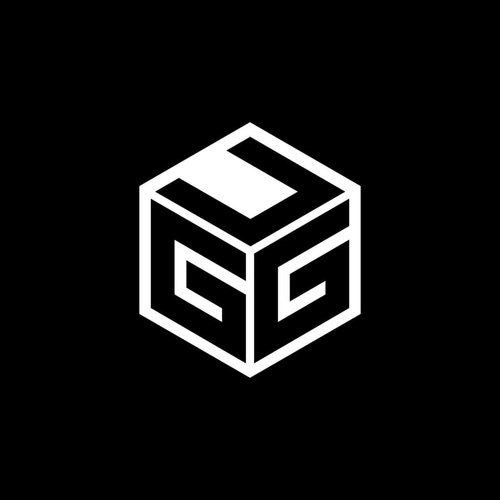 GGU-Brief-Logo-Design in Abbildung. Vektorlogo, Kalligrafie-Designs für Logo, Poster, Einladung usw. vektor