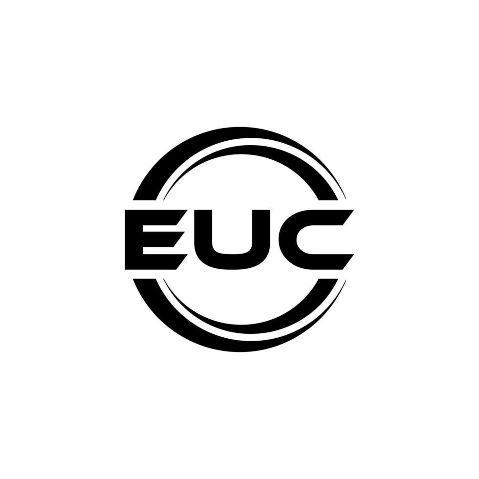 euc brev logotyp design i illustration. vektor logotyp, kalligrafi mönster för logotyp, affisch, inbjudan, etc.