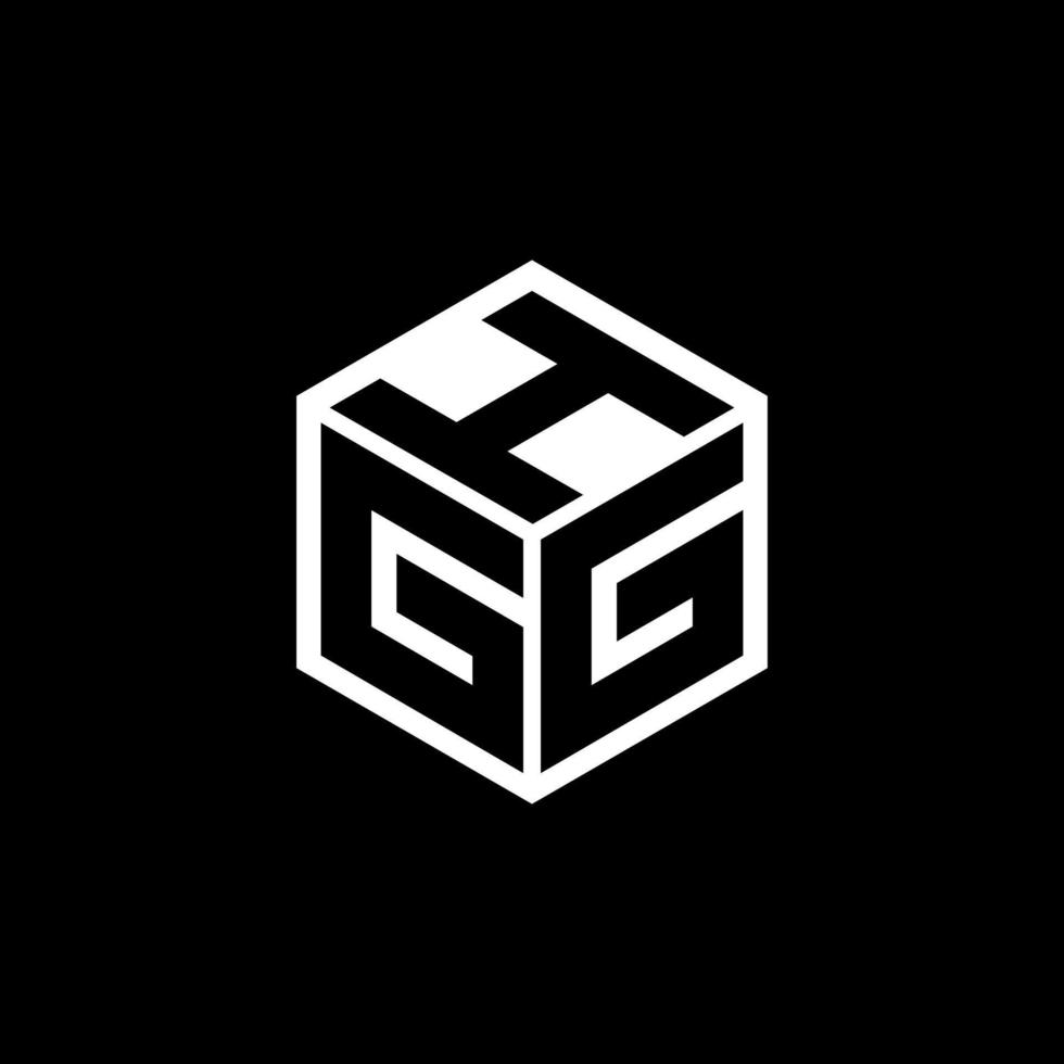 Ggh-Brief-Logo-Design in Abbildung. Vektorlogo, Kalligrafie-Designs für Logo, Poster, Einladung usw. vektor