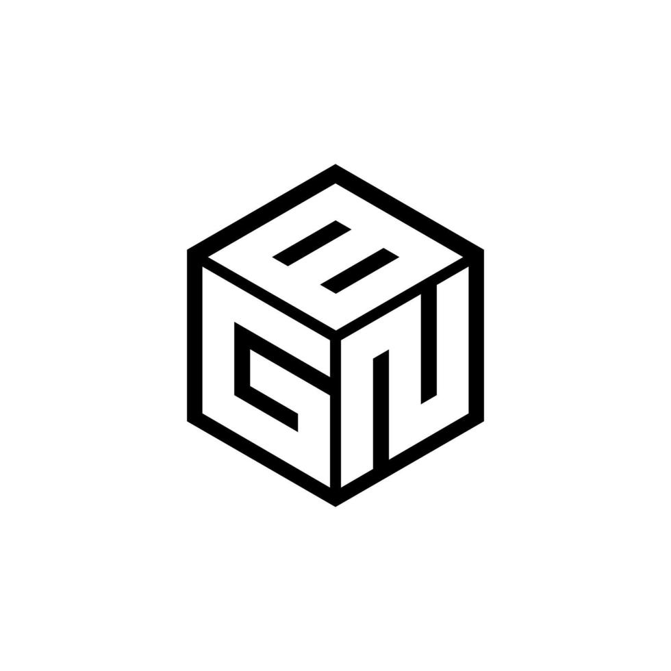 gnb-Brief-Logo-Design in Abbildung. Vektorlogo, Kalligrafie-Designs für Logo, Poster, Einladung usw. vektor