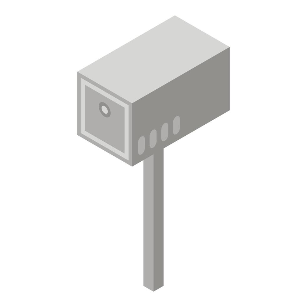 Home Steel Mailbox-Symbol, isometrischer Stil vektor
