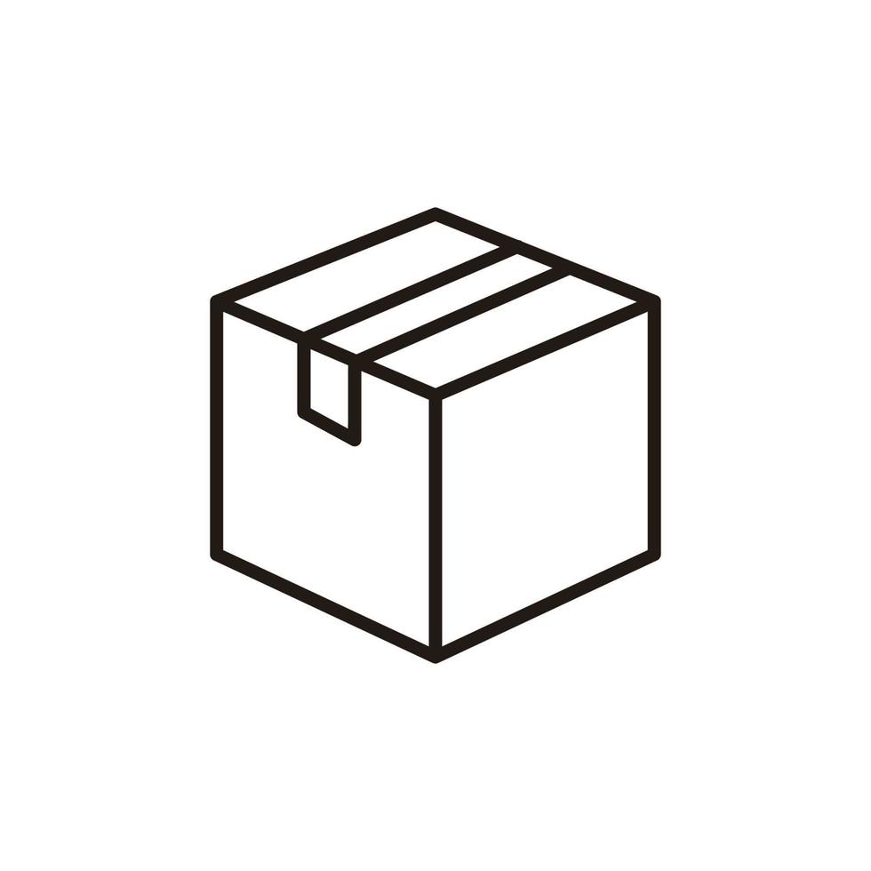 Box-Symbol-Symbol-Design-Vorlagen vektor