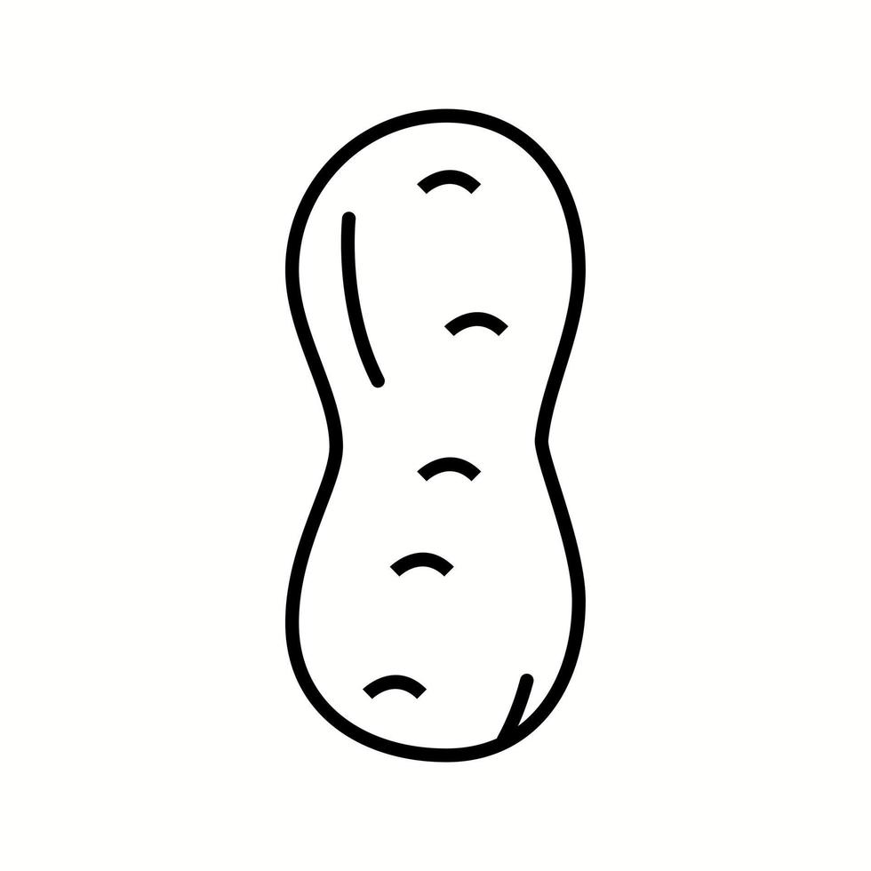einzigartige Erdnuss-Vektorlinie Symbol vektor