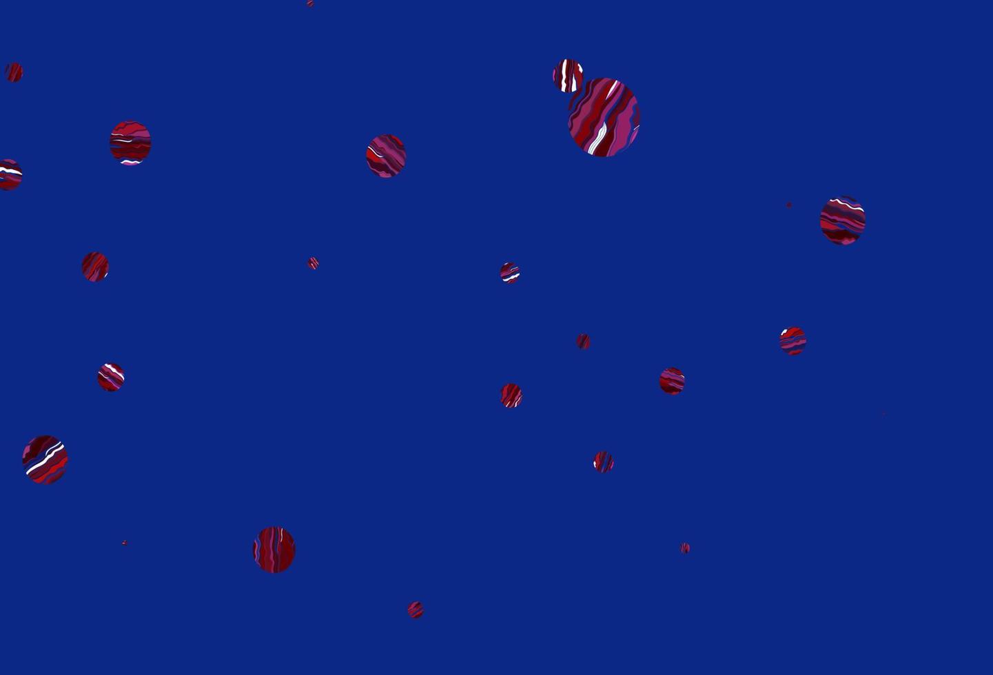 ljusblå, röd vektorbakgrund med bubblor. vektor