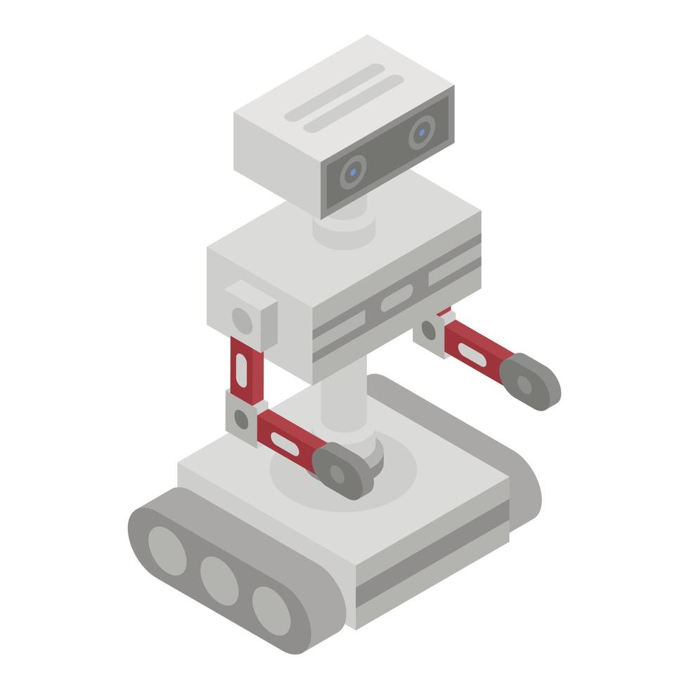 Rad-Roboter-Maschinensymbol, isometrischer Stil vektor