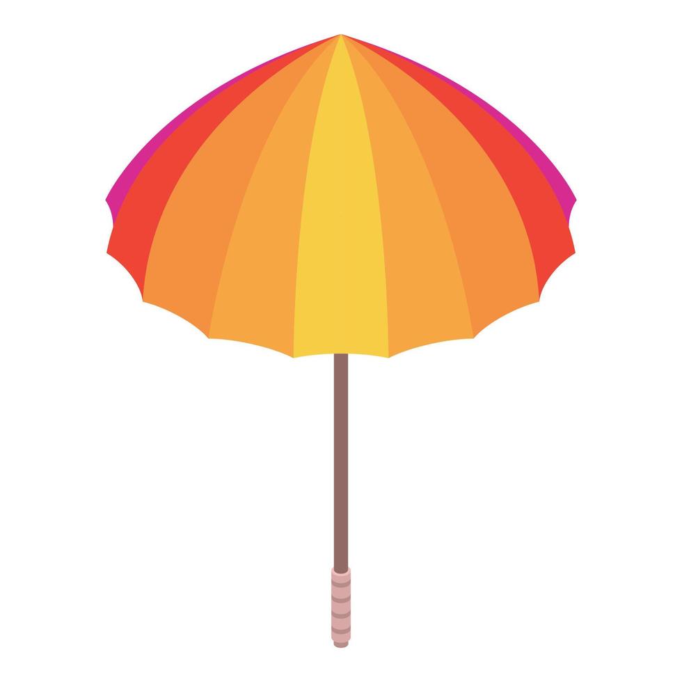 bunte Regenschirm-Ikone, isometrischer Stil vektor