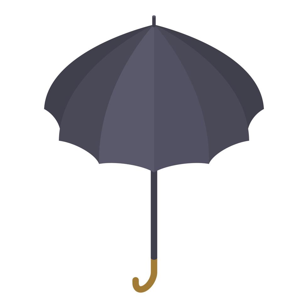 svart paraply ikon, isometrisk stil vektor